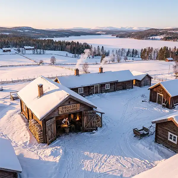vy över landskapet och smedjan